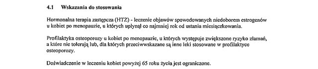 Wskazania wg ChPL