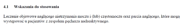 Wskazania wg ChPL