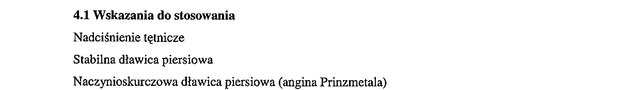 Wskazania wg ChPL
