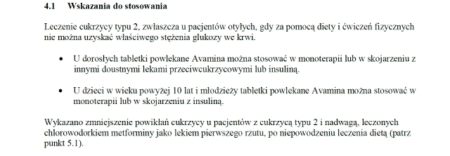 Wskazania wg ChPL
