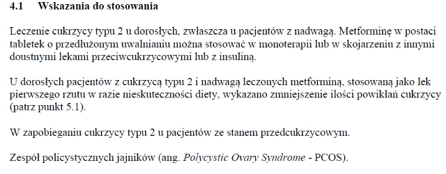 Wskazania wg ChPL