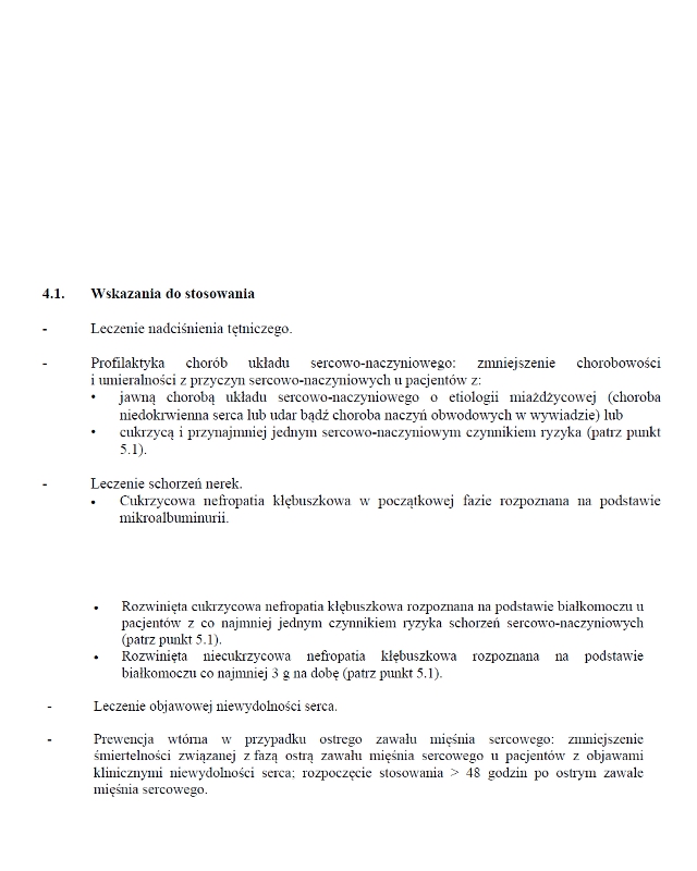 Wskazania wg ChPL