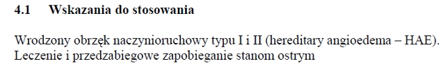 Wskazania wg ChPL