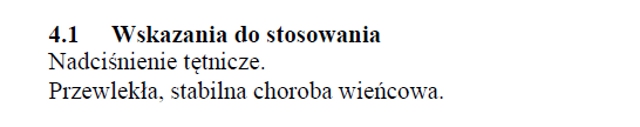 Wskazania wg ChPL