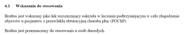 Wskazania wg ChPL