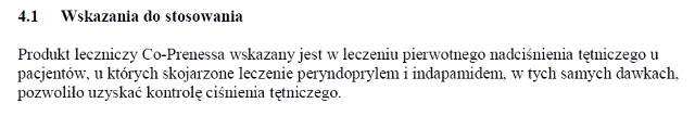 Wskazania wg ChPL