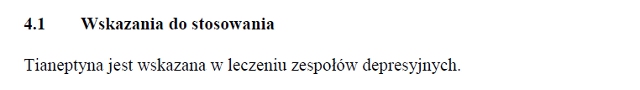 Wskazania wg ChPL