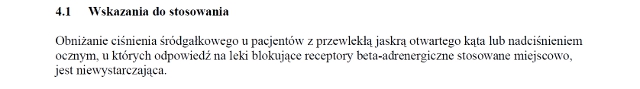 Wskazania wg ChPL