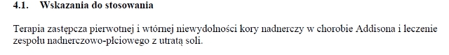 Wskazania wg ChPL