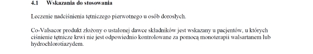 Wskazania wg ChPL