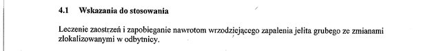 Wskazania wg ChPL