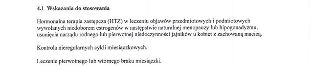 Wskazania wg ChPL
