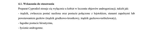 Wskazania wg ChPL