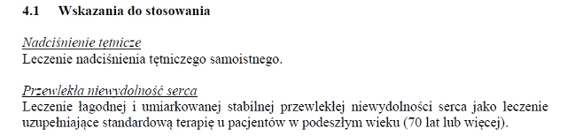 Wskazania wg ChPL