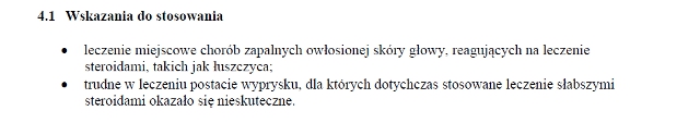 Wskazania wg ChPL