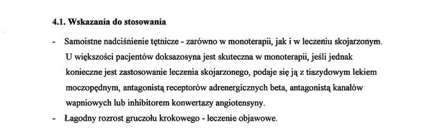Wskazania wg ChPL