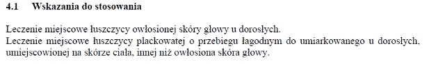 Wskazania wg ChPL