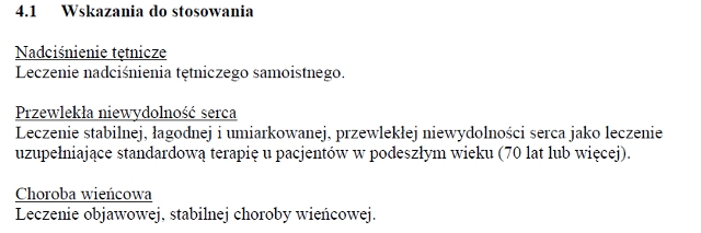 Wskazania wg ChPL