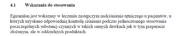 Wskazania wg ChPL