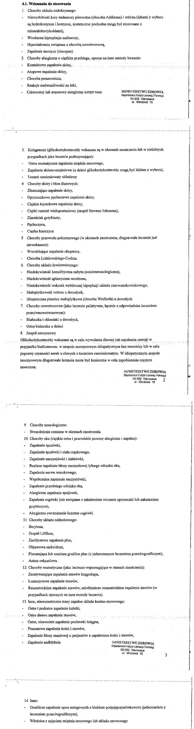 Wskazania wg ChPL