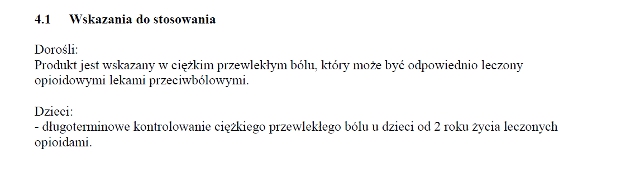 Wskazania wg ChPL