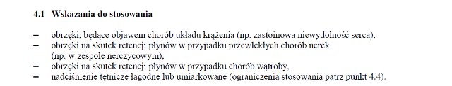 Wskazania wg ChPL