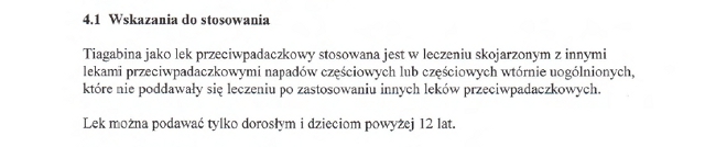 Wskazania wg ChPL