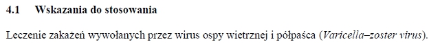 Wskazania wg ChPL