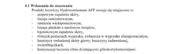 Wskazania wg ChPL