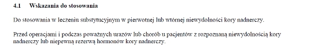 Wskazania wg ChPL