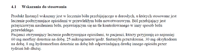 Wskazania wg ChPL