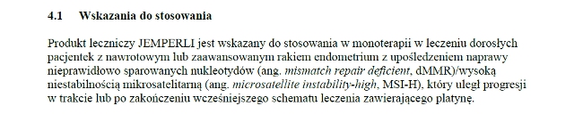 Wskazania wg ChPL