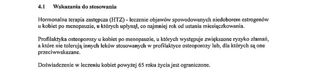 Wskazania wg ChPL