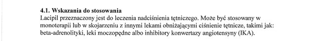 Wskazania wg ChPL