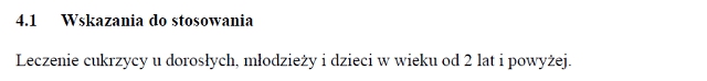 Wskazania wg ChPL