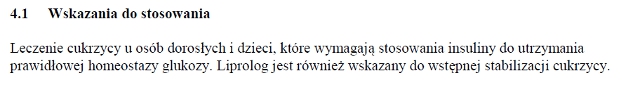Wskazania wg ChPL