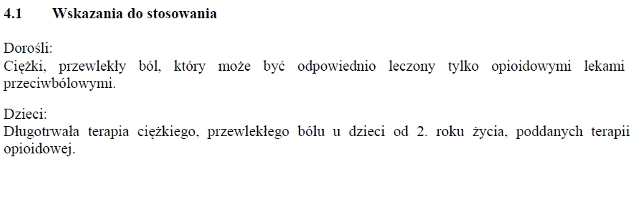 Wskazania wg ChPL