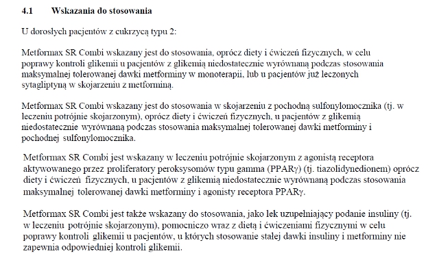 Wskazania wg ChPL