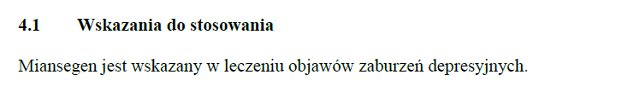Wskazania wg ChPL