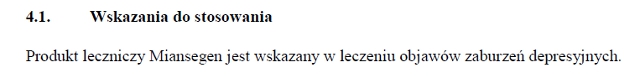 Wskazania wg ChPL