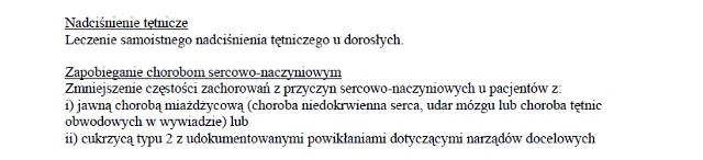 Wskazania wg ChPL