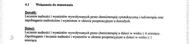 Wskazania wg ChPL