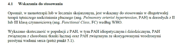 Wskazania wg ChPL