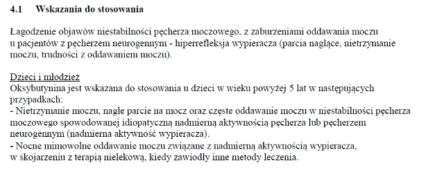 Wskazania wg ChPL