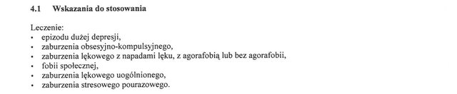 Wskazania wg ChPL