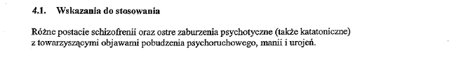 Wskazania wg ChPL
