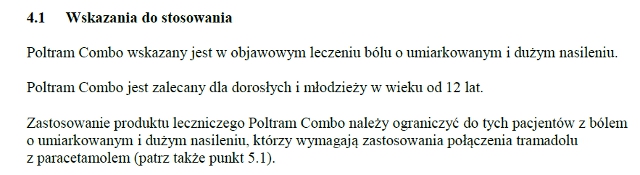 Wskazania wg ChPL