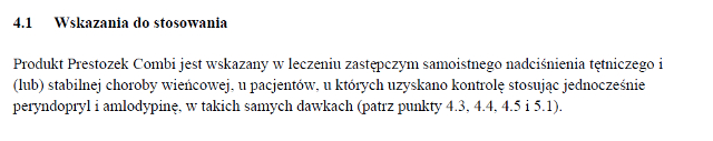 Wskazania wg ChPL