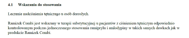 Wskazania wg ChPL