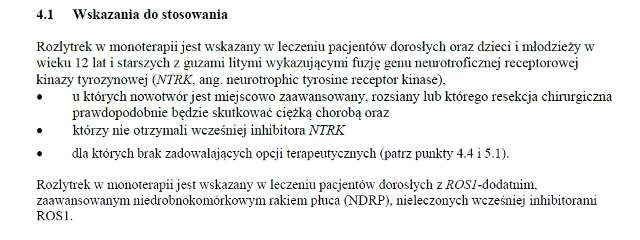 Wskazania wg ChPL